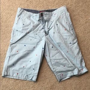 Merona Nautical Flag Shorts (10" inseam, 30 w)